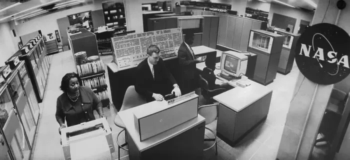 Framed Print : Employees Working in Computer Room Framed Print : Employees Working in Computer Room