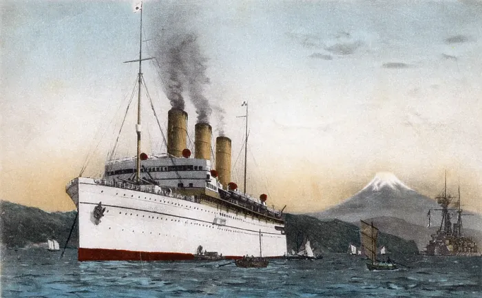 Framed Print : Empress Of Russia In Japanese Waters Framed Print : Empress Of Russia In Japanese Waters