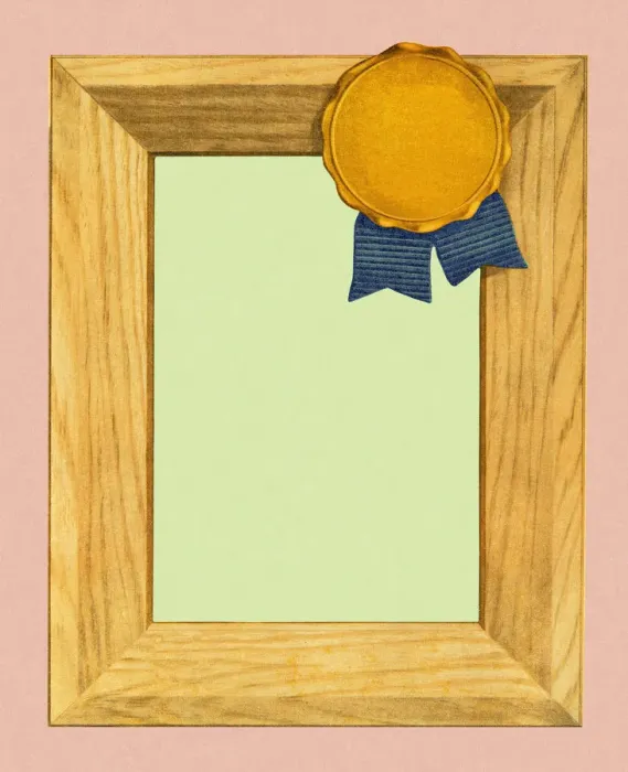 Framed Print : Empry Frame With Ribbon Framed Print : Empry Frame With Ribbon