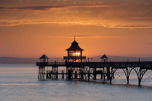 The End of Clevedon Pier at Sunset