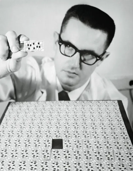 Framed Print : Engineer Inspecting Chip Framed Print : Engineer Inspecting Chip
