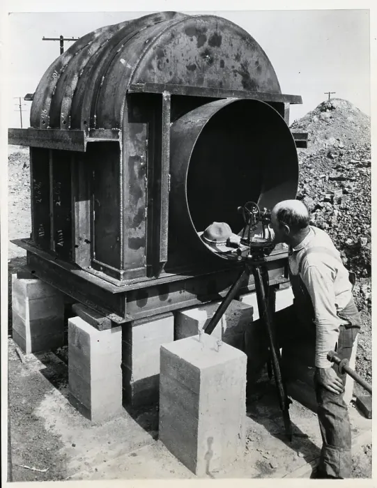 Framed Print : Engineer Taking Measurement