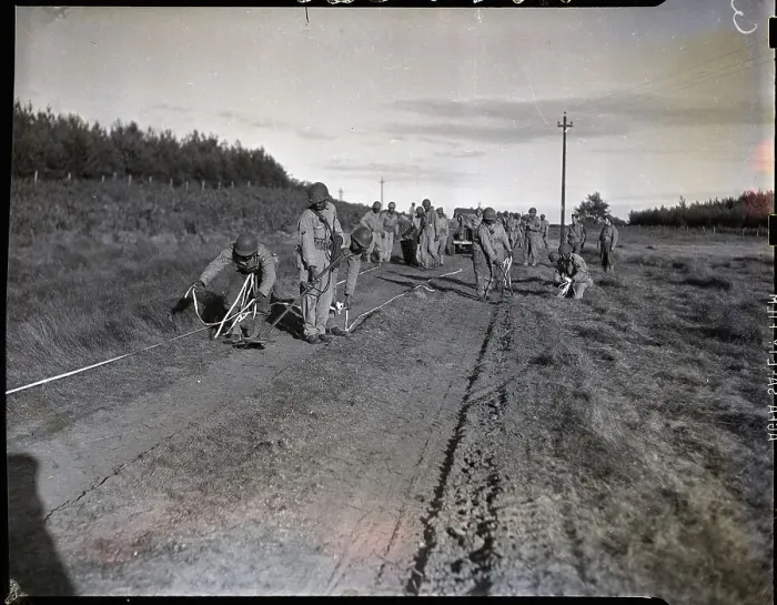 Framed Print : Engineers Clearing Mine Field Framed Print : Engineers Clearing Mine Field