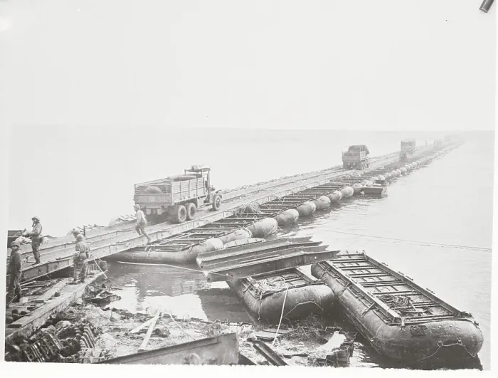 Framed Print : Engineers Crossing the Rhine Framed Print : Engineers Crossing the Rhine