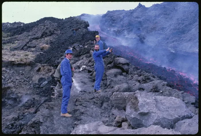 Framed Print : Engineers Standing on Mount Etna Framed Print : Engineers Standing on Mount Etna