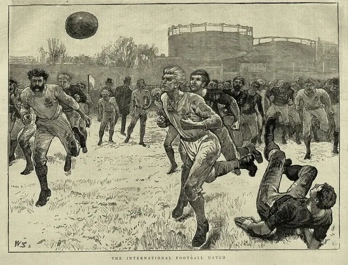 Framed Print : England Vs Scotland football match, 24 February 1872 London, England, History of sport Framed Print : England Vs Scotland football match, 24 February 1872 London, England, History of sport