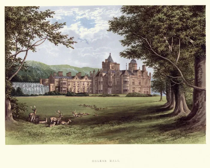 Framed Print : English country mansions - Holker Hall, Cartmel, Cumbria Framed Print : English country mansions - Holker Hall, Cartmel, Cumbria