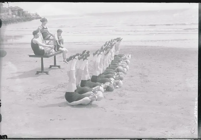 Framed Print : English Dancers Working out on Beach Framed Print : English Dancers Working out on Beach