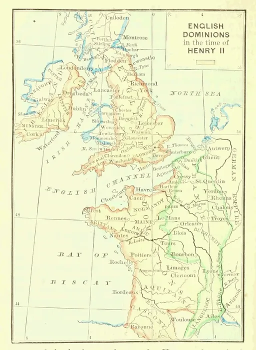 Framed Print : English Dominions In The Time Of Henry II Framed Print : English Dominions In The Time Of Henry II
