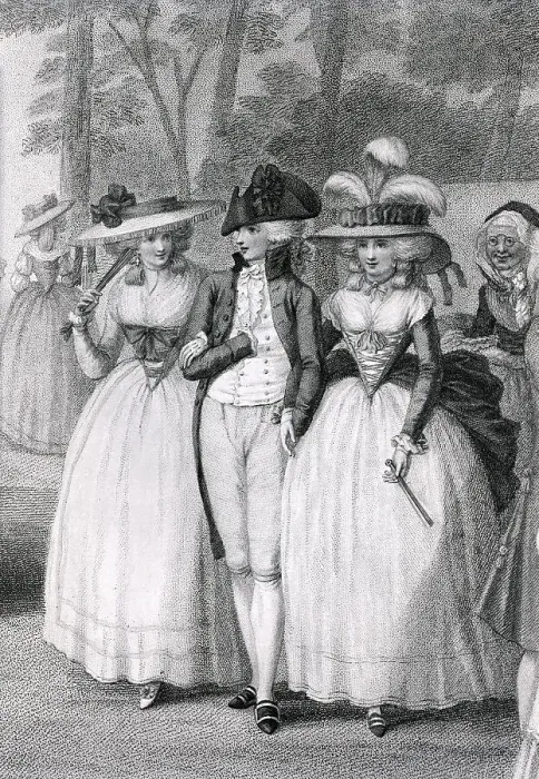 Framed Print : English Gentleman With Female Companions Framed Print : English Gentleman With Female Companions