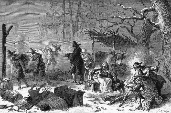 Framed Print : English Settlers in America