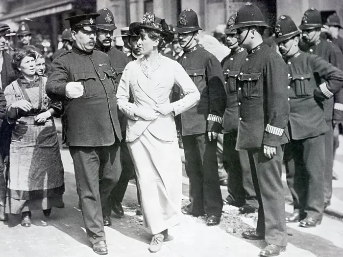 Framed Print : English Suffragist About To Be Arrested Framed Print : English Suffragist About To Be Arrested