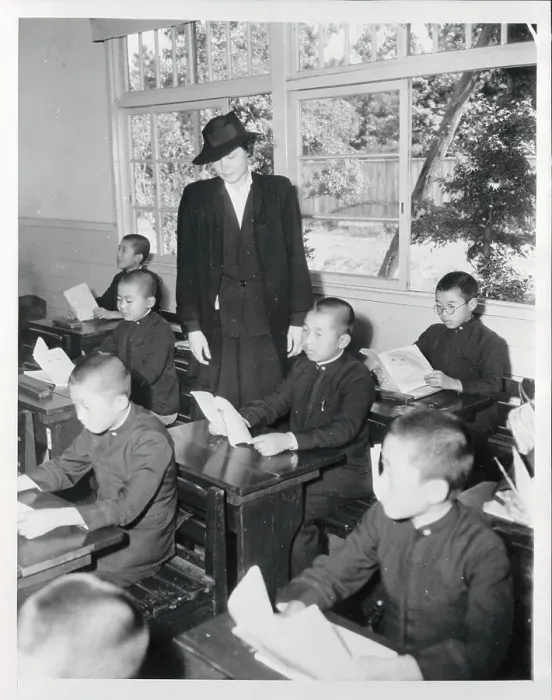 Framed Print : English Tutor in Japanese School