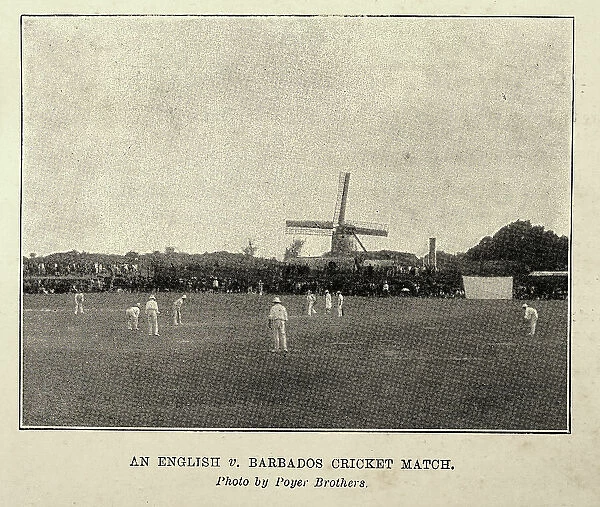 English vs Barbados Cricket Match, 1897, History of Victorian sports, vintage photograph