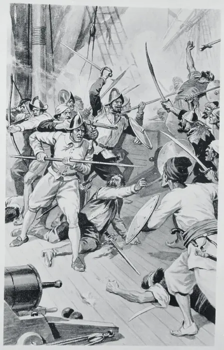 Framed Print : Englishmen Fighting Their Enemy