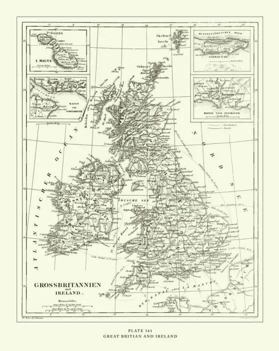 Framed Print : Engraved Antique, Great Britain and Ireland Engraving Antique Illustration Framed Print : Engraved Antique, Great Britain and Ireland Engraving Antique Illustration