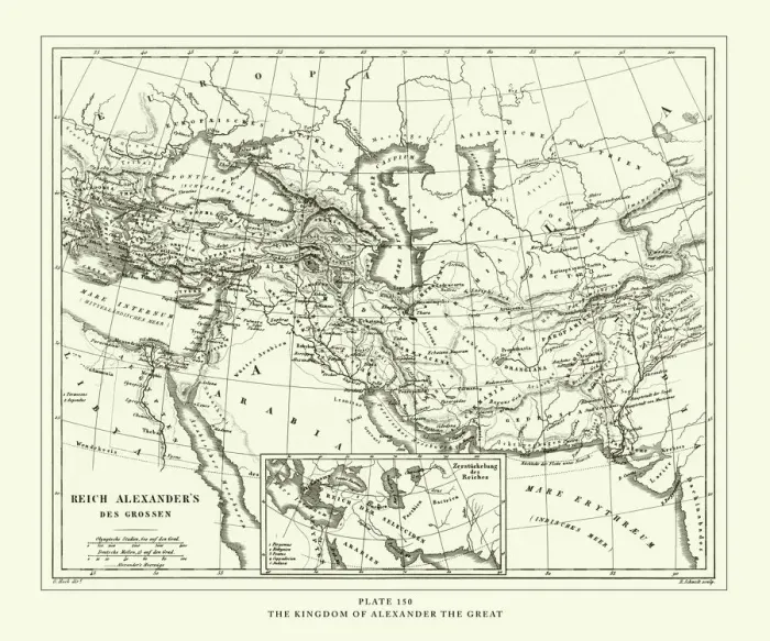Framed Print : Engraved Antique, Kingdom of Alexander the Great Engraving Antique Illustration Framed Print : Engraved Antique, Kingdom of Alexander the Great Engraving Antique Illustration