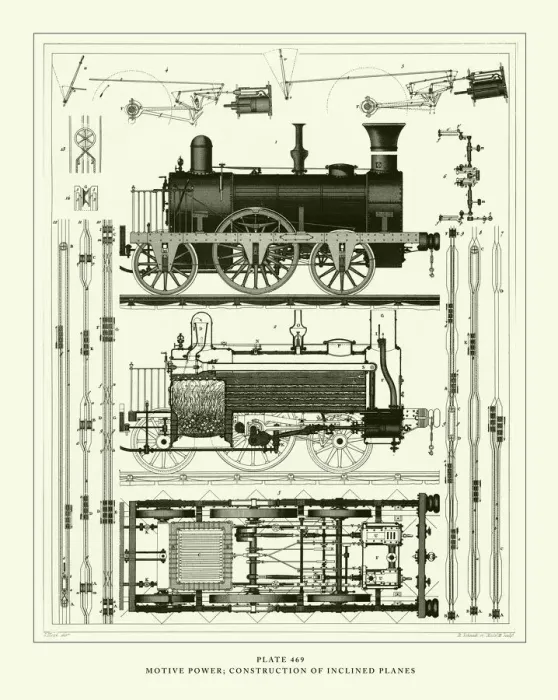 Framed Print : Engraved Antique, Motive Power; Construction of Inclined Planes Engraving Antique Illustration Framed Print : Engraved Antique, Motive Power; Construction of Inclined Planes Engraving Antique Illustration