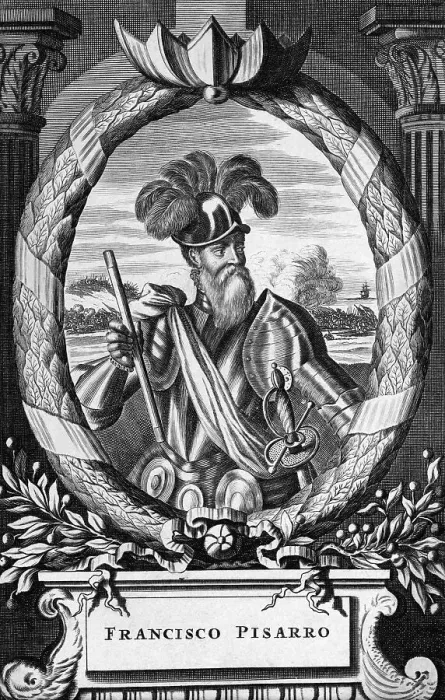 Framed Print : Engraved Portrait of Francisco Pizarro Framed Print : Engraved Portrait of Francisco Pizarro