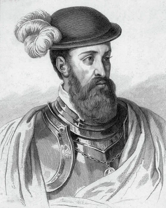 Framed Print : Engraved Portrait of Francisco Pizarro Framed Print : Engraved Portrait of Francisco Pizarro