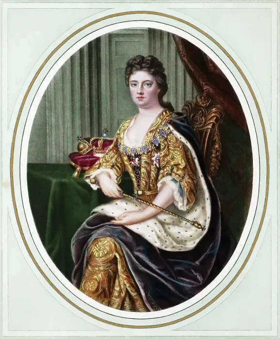 Framed Print : Engraved Portrait of Queen Anne Framed Print : Engraved Portrait of Queen Anne