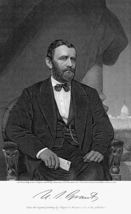 Framed Print : Engraved Portrait of Ulysses S. Grant Framed Print : Engraved Portrait of Ulysses S. Grant
