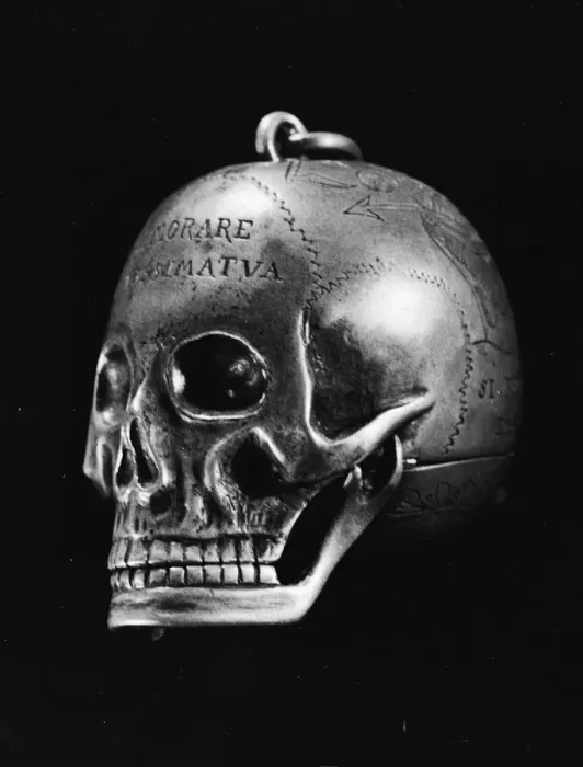 Framed Print : Engraved Skull