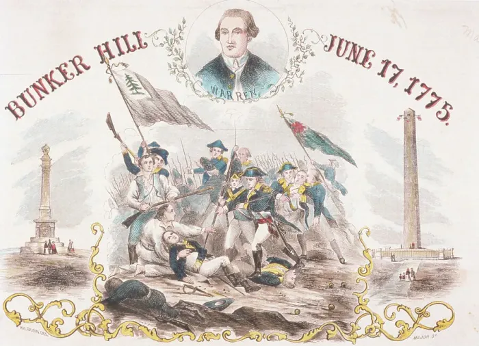 Framed Print : Engraved Vignettes of the Battle of Bunker Hill Framed Print : Engraved Vignettes of the Battle of Bunker Hill