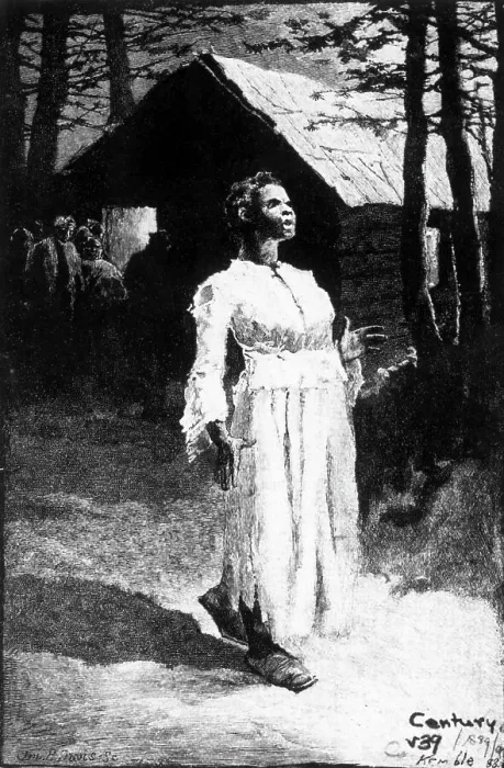 Framed Print : Engraving Of African Am Woman Singing