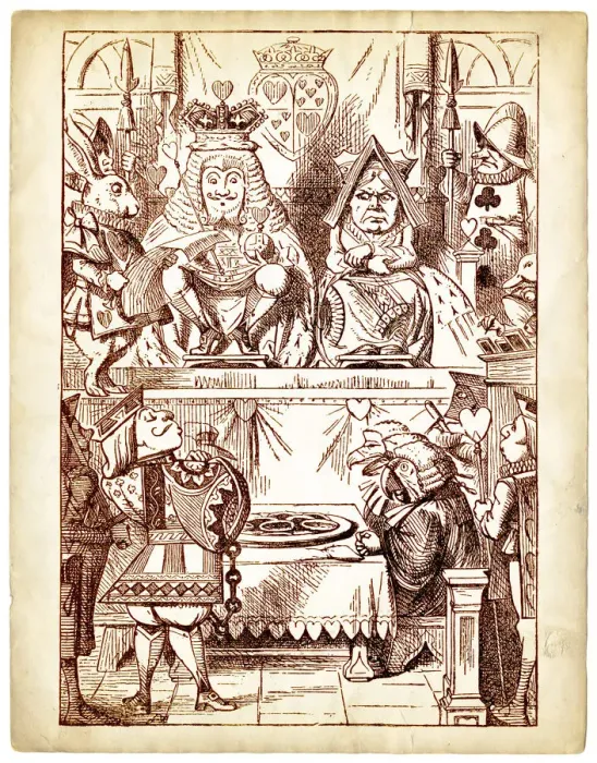 Framed Print : Engraving Alice in Wonderland