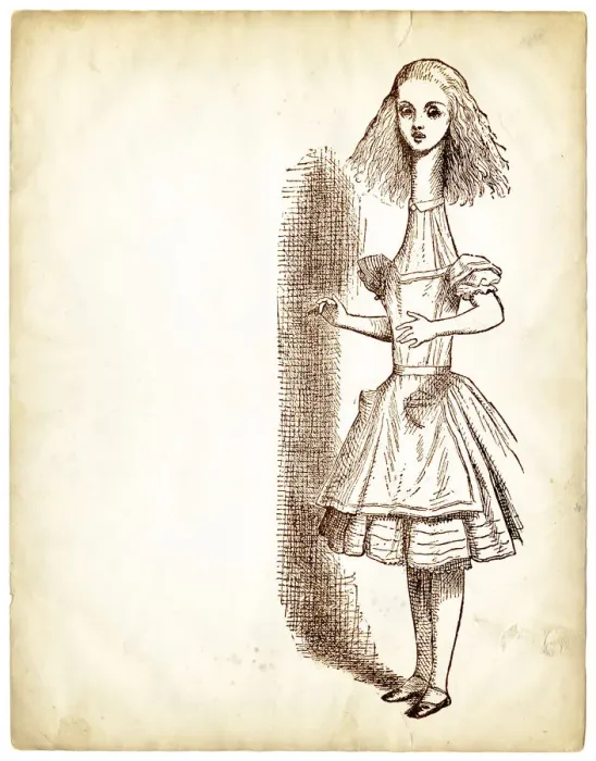 Framed Print : Engraving Alice in Wonderland