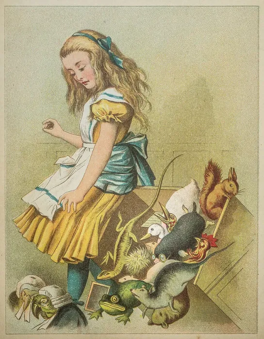 Framed Print : Engraving Alice in Wonderland