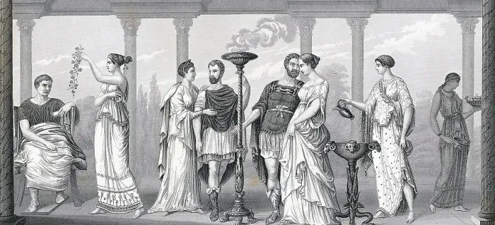Framed Print : Engraving Of Ancient Greco-Roman Dress Framed Print : Engraving Of Ancient Greco-Roman Dress