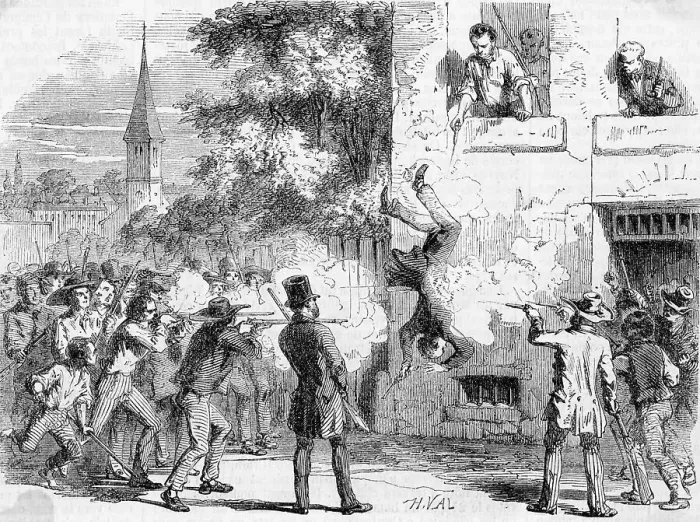Framed Print : Engraving After The Assassination of Joseph Smith by Didier