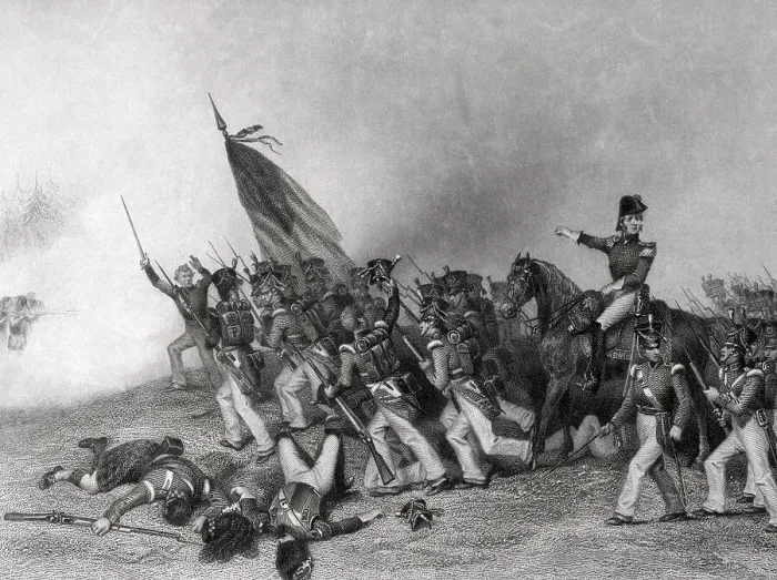 Framed Print : Engraving After The Battle of Chippewa by Alonzo Chappel Framed Print : Engraving After The Battle of Chippewa by Alonzo Chappel