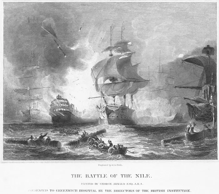 Framed Print : Engraving of the Battle of the Nile Framed Print : Engraving of the Battle of the Nile