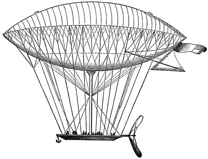 Framed Print : Blimp. Engraving of Blimp Framed Print : Blimp. Engraving of Blimp