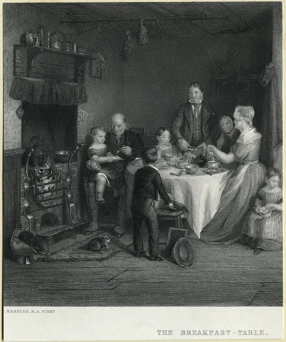 Framed Print : Engraving- The Breakfast Table Framed Print : Engraving- The Breakfast Table