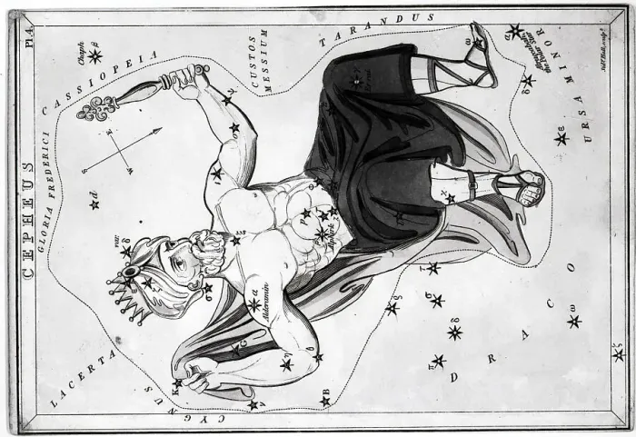 Framed Print : Engraving Of Cepheus Constellation Framed Print : Engraving Of Cepheus Constellation