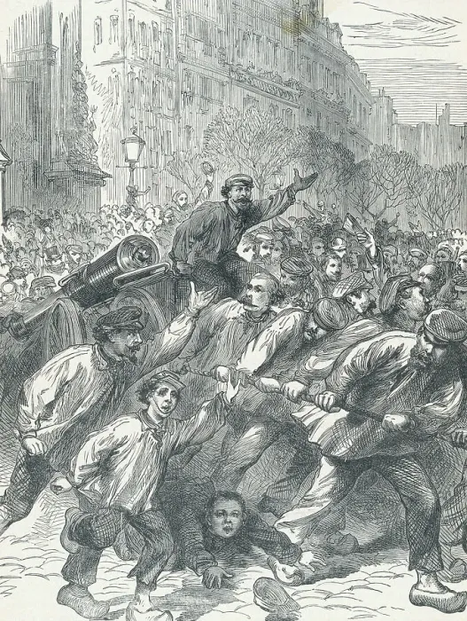 Framed Print : Engraving of Communists Rioting Framed Print : Engraving of Communists Rioting