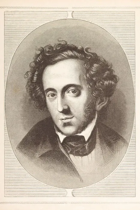 Framed Print : Engraving of composer Felix Mendelssohn Bartholdy from 1870 Framed Print : Engraving of composer Felix Mendelssohn Bartholdy from 1870