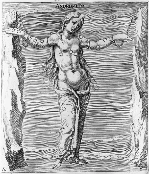 Framed Print : Engraving of Constellation Andromeda