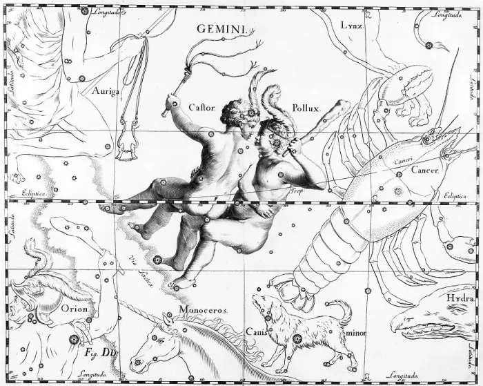 Framed Print : Engraving Of Constellation Gemini Framed Print : Engraving Of Constellation Gemini