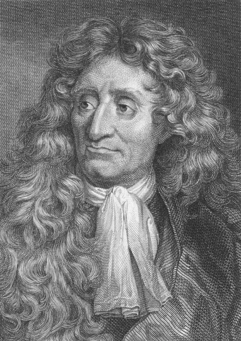Framed Print : Engraving by Cosmo Armstrong after a Portrait of Jean de la Fontaine by Hyacinthe Rigaud