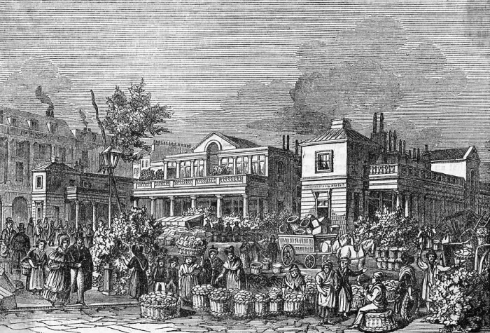 Framed Print : Engraving Of Covent Garden Market Framed Print : Engraving Of Covent Garden Market