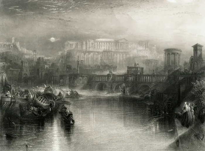 Framed Print : Engraving Depicting Life in Ancient Rome by Joseph Mallord William Turner Framed Print : Engraving Depicting Life in Ancient Rome by Joseph Mallord William Turner