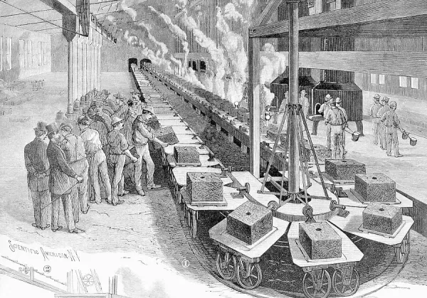 Early Westinghouse Assembly Line Print, Pittsburgh, PA. Art Prints