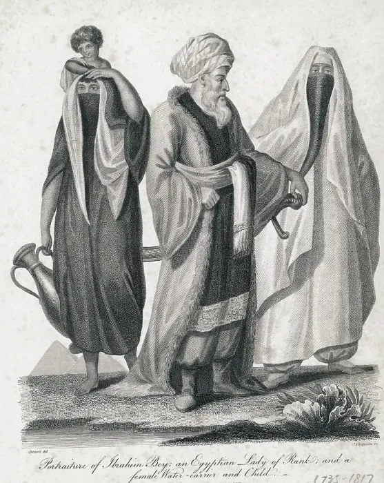 Framed Print : Engraving of Egytian Group Framed Print : Engraving of Egytian Group
