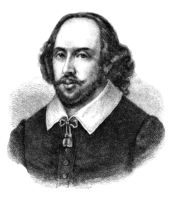 Framed Print : Engraving of english poet William Shakespeare from 1870 Framed Print : Engraving of english poet William Shakespeare from 1870