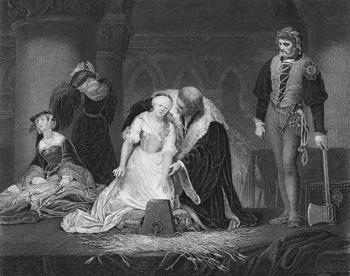 Framed Print : Engraving After The Execution of Lady Jane Grey by Paul Delaroche Framed Print : Engraving After The Execution of Lady Jane Grey by Paul Delaroche